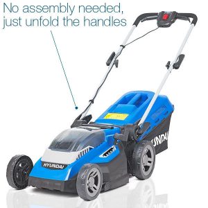 Hyundai 38cm Cordless 40v Lithium-Ion Battery Roller Lawnmower with Battery and Charger | HYM40LI380P