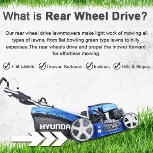 Hyundai 21 /53cm 196cc Electric -Start Self-Propelled Petrol Roller Lawnmower | HYM530SPER