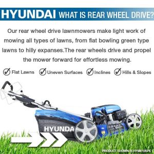 Hyundai 18 /46cm 139cc Electric-Start Self-Propelled Petrol Lawnmower | HYM460SPE
